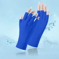 thumbnail image 2 of COMVALUE Sun Protection UV Gloves for Women Fingerless Hand UV Protection Glove for Gel Manicures Summer Driving Biking Blue One Size, 2 of 4