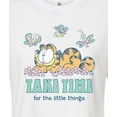 thumbnail image 3 of Garfield - Take Time Little Things - Juniors Cropped Graphic T-Shirt, 3 of 5