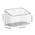 thumbnail image 3 of CQCYD under $5 Storage Organizer Bins Wall Mounted Organizer Basket Large Size Clear Plastic Makeup Organizer Adhesive Hanging Bin for Bathroom Kitchen Pantry, 3 of 6