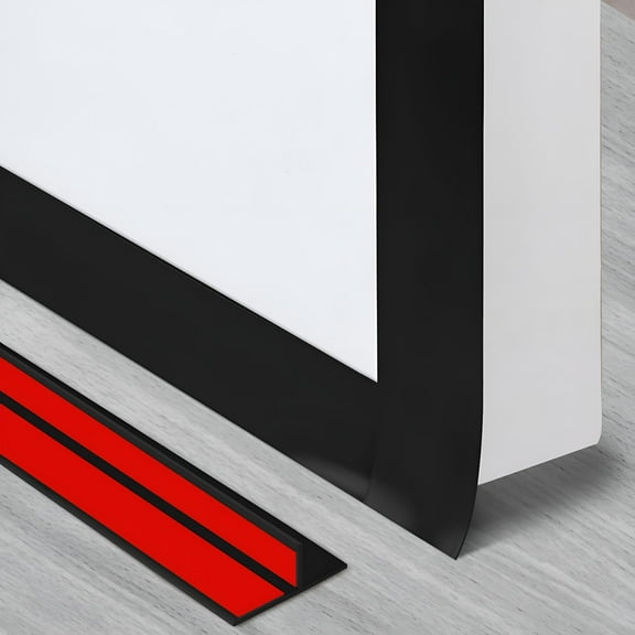 ICERUN T-Shaped Silicone Seal Strip for Door Windows Gaps,Weather Stripping Door Seal Strip,19.7Ft Door Draft Stopper for Side of Door (Black)