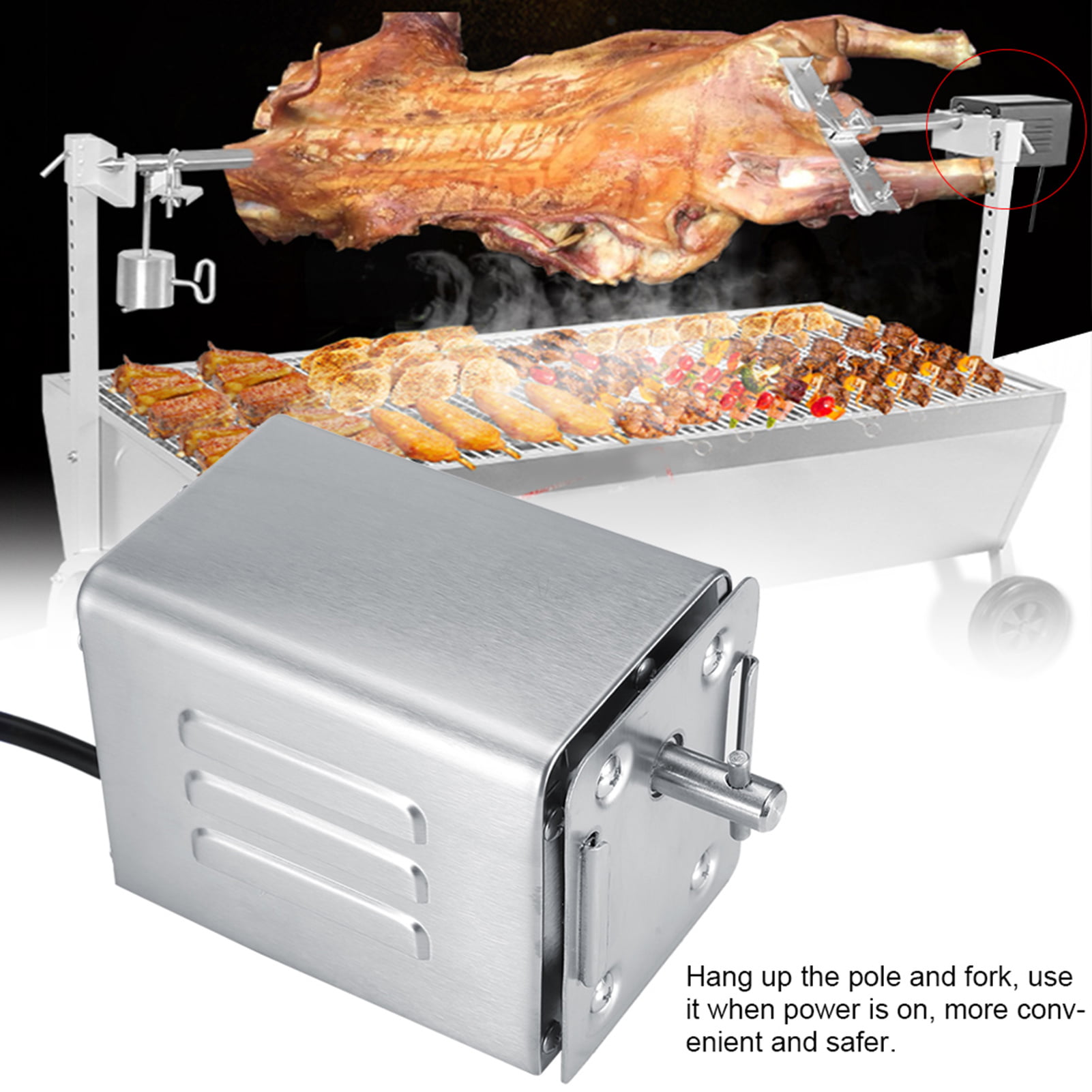 Details about   Stainless Steel BBQ Rotisserie Motor Electric Roaster Barbecue Motor 50-70KGF 