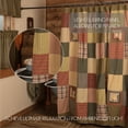 thumbnail image 5 of VHC Brands Tea Cabin Rustic 72"x72" Shower Curtain Green Rod Pocket Patchwork Cotton Button Holes for Hooks Square Bath Decor, 5 of 5