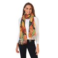 thumbnail image 2 of FORMRS Womens Scarf Winter Soft Long Big Warm Shawls Wrap Tassel Scarves, Colorful Leaves, 2 of 9
