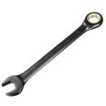 thumbnail image 3 of Llave de carraca Uxcell de 19 mm, llave de boca métrica, 72 dientes, acero CR-V, combinación de llave de carraca niquelada de 12 puntos, 3 of 6