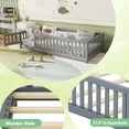 thumbnail image 6 of Bellemave Twin Size Floor Bed with Door and Fence Floor Bed with Bed Slats Sturdy Wood Floor Bed Montessori Bed Frame(Twin, Gray), 6 of 11