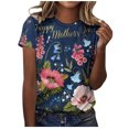 thumbnail image 1 of Camiseta informal para mujer, blusa estampada con cuello redondo y manga corta, Tops OAVQHLG3B Store  lin121212, 1 of 4