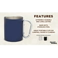 thumbnail image 2 of Stainless Steel Mugs with Carabiner Handle 10 oz. Set of 10, Bulk Pack - Perfect for Coffee, Soda, Other Hot & Cold Beverages - Navy Blue, 2 of 5