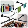 thumbnail image 5 of GOOHOCHY  Iron Hanger Mounted Clothes Wall Rack Rods Hanging Racks Black, 5 of 7