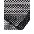 thumbnail image 7 of Unique Loom Outdoor Border Collection Area Rug - Checkered (6' 1" Round Gray/Black), 7 of 7