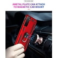 thumbnail image 4 of Grade Drop Impact for Samsung Galaxy S21 FE Case Galaxy S21 FE 5G Case 360 Metal Rotating Ring Kickstand Holder Armor Heavy Duty Shockproof Cover for Galaxy S21 FE Phone Case (Red), 4 of 17