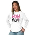 thumbnail image 4 of Wow Mom Freaking Awesome Mothers Day Women Plus Size Long Sleeve Graphic Tee Brisco Brands 2X, 4 of 5