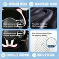 thumbnail image 3 of Furry Cute D Shaped Steering Wheel Cover, Soft Fluffy Short Plush Auto Accessories, Non-Slip Cold-Proof Sweat-Proof Colorfast, Universal 15 inch(Black with Pink), 3 of 6