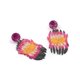 thumbnail image 3 of Joyas vibrantes para mujeres y niñas a la moda Pendientes colgantes de resina multicolor, 3 of 5