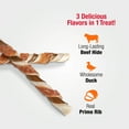 thumbnail image 4 of Good 'n' Fun Triple Flavor Twists, Duck, Prime Rib and Beef, Rawhide Chews for All Dogs, 10 Count, 4 of 9