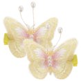 thumbnail image 1 of 2pcs Double-layer Butterfly Hairpin Girls Use Decorative Hairpin Creative Cloth Butterfly Hair Clip Decoration, 1 of 8