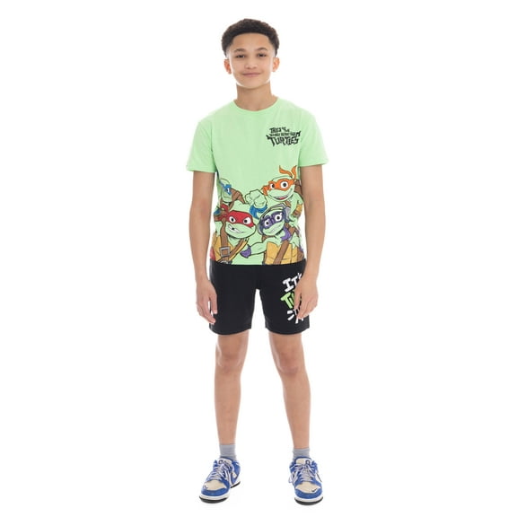 Teenage Mutant Ninja Turtles Boys Graphic Tee and Shorts Set, 2-Piece, Sizes 4-10