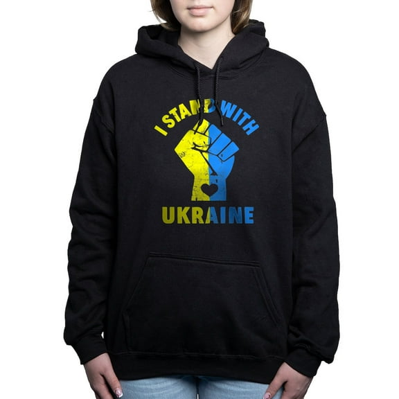 CafePress - I Stand With Ukraine Pride Ukrainian Fl Sweatshirt - Pullover Hoodie, Classic & Comfortable Hooded Sweatshirt