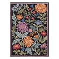 thumbnail image 7 of GENIMO 5'x7' Area Rug for Living Room, Machine Washable Non Slip Low Pile Rug for Bedroom Dining Room, Modern Floral, Dusty Black, 7 of 7