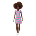 thumbnail image 6 of Barbie Fashionistas Doll #247 with Pink and Green Striped Dress, Curly Black Hair, 6 of 7