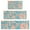 Blue and Pink, variant on Blue Boho Abstract and Plant Pattern Kitchen Rugs Sets Of 3,Kitchen Runner Rugs Non Skid Washable,Decorative Kitchen Floor Mats for Kitchen,Sink,Laundry,17"x30" 17"x47" 17"x59"