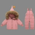 thumbnail image 2 of Boys Girls 2-Piece Snowsuit Puffer Jacket and Skibib Snow Pants Cold Weather Winter Warm Clothes Litter Kids, 2 of 8
