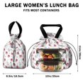 thumbnail image 5 of Pioneer Flower Floral Print Pattern Drawstring Lunch Bag Women - Drawstring Lunch Bag Insulated for Work Office - Stain-Resistant Large Lunchbags for Women with Multi-Pockets, 5 of 6
