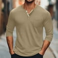 thumbnail image 2 of Xzbqbs Men's Sun Protection Long Sleeve Shirts Casual Henley Button Shirts Lightweight Pullover Shirts V-Neck Summer T shirts, 2 of 6