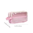 thumbnail image 3 of Large Capacity Transparent Pencil Case – Canvas Cloth, Rectangular Storage Pouch, Portable Water-Resistant, for Teens Campus Office, 3 of 9