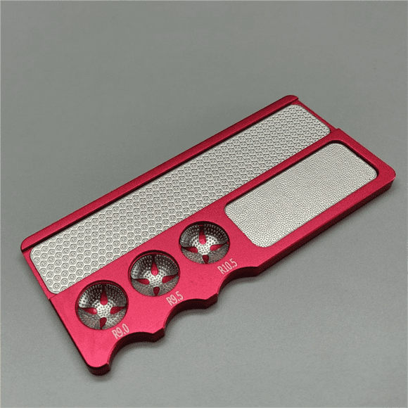 Tip Tool Professional Pool Tip Radius Shaper & Flat Scuffer Shape & Scuff Carom Snooker Pool Cue Tip Accessories Red