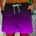 thumbnail image 5 of S-5XL Beach Shorts for Men Big & Tall with Pockets and Drawstring Elastic Waist Plus Size Wide Leg Gradient Printed Loose Loungewear Short, 5 of 8