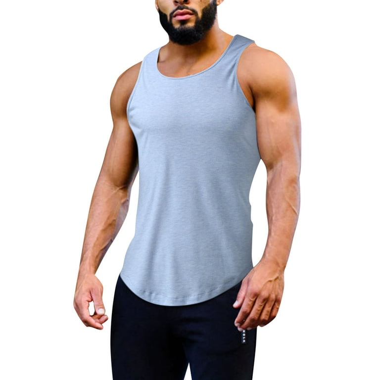 adviicd Tank Top Men Fashion Cotton Tank Tops Men Workout Outdoor  Recreation Gym Muscle Shirts Casual Basic Sleeveless T Shirt Male  Sleeveless Tops 