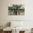 thumbnail image 2 of Elephant Stock Morning Fjord Rifle Green Wall Art - Horizontal Canvas Wall Art - Living Room Wall Decor - Abstract Canvas - Green And Gray Decor By Silvia Vassileva - 36" x 24", 2 of 8