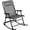 Gray, variant on Outdoor Zero Gravity Rocking Chair, Folding Reclining Patio Lounge Chair with Adjustable Pillow for Lawn, Beach, Camping