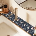 thumbnail image 2 of Yayeee Faucet Mat for Kitchen Sink 14.7" Diatomite Long Splash Guard Pad, Jolly Snowman, 2 of 7