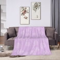 thumbnail image 2 of XMXY Fleece Throw Blanket for Couch, Purple Leaf Pattern Lightweight Plush Fuzzy Cozy Soft Bed Blankets and Throws for Sofa, 80"x60" inches, 2 of 8