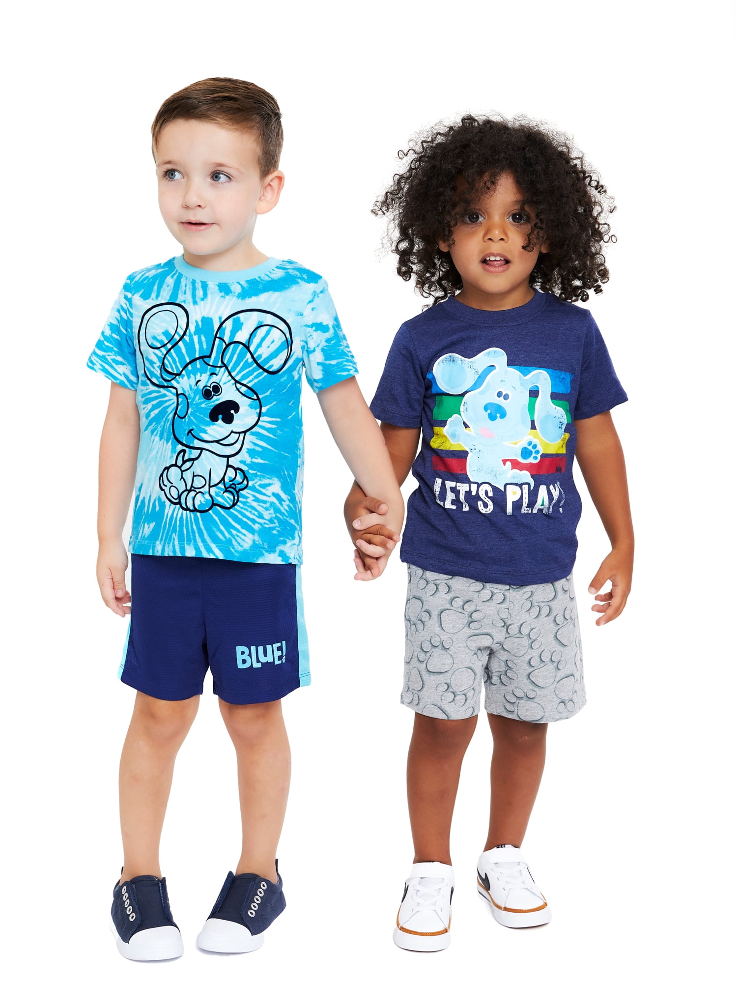 Blue's Clues Baby and Toddler Boys’ T-Shirts, Tank Top, and Shorts Mix and Match Outfit Set, 5-Piece, Sizes 12M-5T