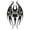 E5_Black 13x22.8in, variant on SMKE Halloween Devil Bat Wall Sticker Pvc Removable Decals For Window Door Wall Haunted House Indoor Party Decor Devil Bat Halloween Wall Decoration Scary Bat Pvc Removable Wall Sticker