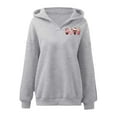 thumbnail image 3 of And Winter Fashion Ice Printed Women's Hooded Sweatshirt Without Pockets Sleep Hoodie Women Knitted Jacket Jacket Women Womens Sweatshirt Hoodie Hoodies Women Lightweight Sweatshirts for Women Womens, 3 of 4