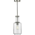 thumbnail image 4 of Progress Lighting, Latrobe Collection, 1-Light Pendant, Brushed Nickel, Clear Glass Shade, 4 of 9