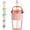 Pink, variant on Reusable Iced Coffee Cups with Lids and Straws Cup Tumbler, Dome Top, Dust Cap, Ribbed Grip Sleeve, Volume Marks, Cold Brew, Juice, Tea
