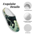 thumbnail image 5 of Lsque Bull Charging Through Waves Pattern Womens Comfort Cotton on Scuff With Memory Foam and Anti-skid Sole Slipper-42/43, 5 of 7