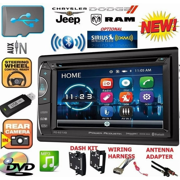 CHRYSLER JEEP DODGE BLUETOOTH DVD CD AUX USB CAR Radio Stereo OPTIONAL SIRIUSXM