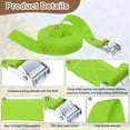 thumbnail image 4 of Uxcell 2pcs Straps Tie Downs 13.12 ft x 0.98" 551lb Safe Work Load, Light Green, 4 of 7