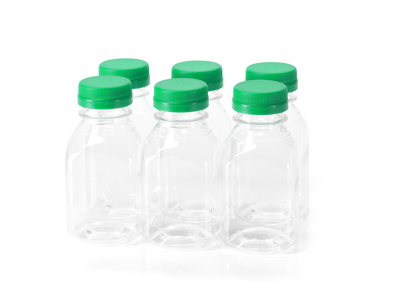 10-OZ GREEN PLASTIC BOTTLE PKG(6)