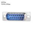 thumbnail image 2 of D-sub Connector Male Plug 15-pin 2-row Solder Type Blue 20pcs, 2 of 3