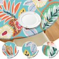 thumbnail image 4 of Perfect Fit Boho Round Table Cover, Colorful Floral Design with Elasticated Border for 52 54 56 Inch Circular Tables, 4 of 7