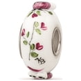 thumbnail image 3 of Reflection Beads Silver Hand Painted Two Hoots For You Owl Fenton Glass Charm, 3 of 5