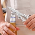 thumbnail image 4 of Heavy Duty Stainless Steel Kitchen Shears - Multi-Purpose Food Scissors for Cutting Chicken Bones, Fish, Meat & Vegetables, Nut Cracker Function, Ergonomic Handle for Home Cooking & Grilling, 4 of 6