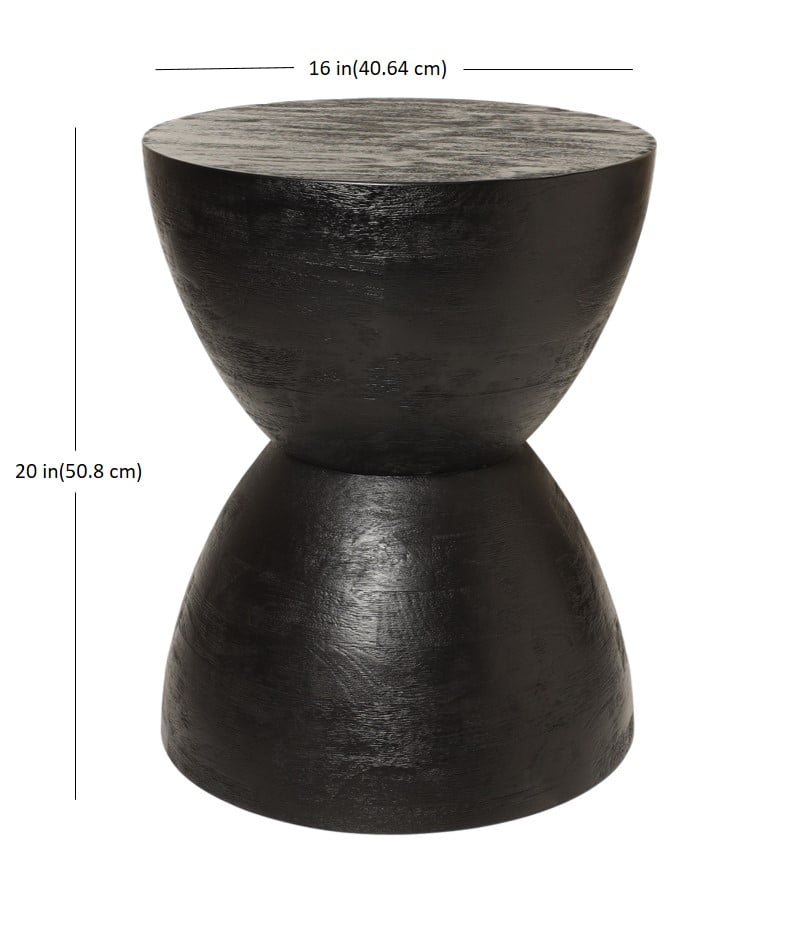 Better Homes & Gardens James Wood End Table, Rich Black Finish