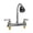 Chrome, variant on RV Kitchen Faucet,RV Camper Faucet Non-Metallic with 2 Handles Flexible Spout 360 Swivel 2-Function Sprayer for Campers,Trailers,Motorhomes,Fits 2-hole/3-hole 8-inch sinks,Chrome